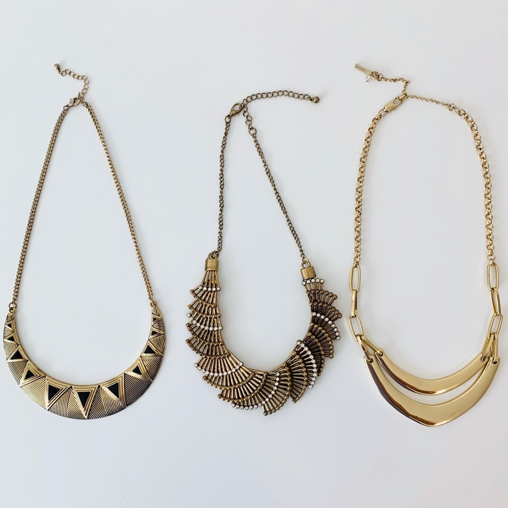Gold Fashion Necklaces - Set of 3